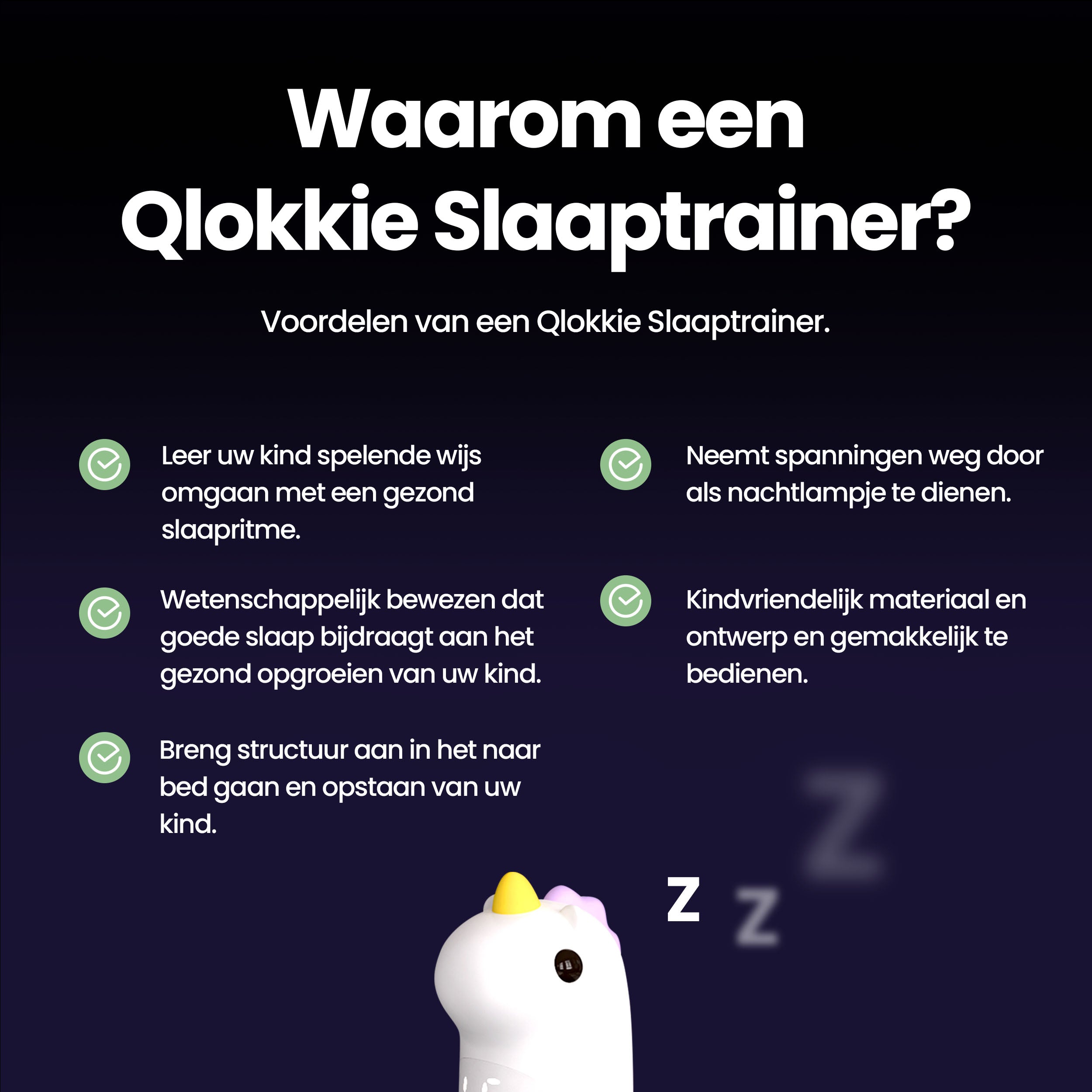 Ariel de eenhoorn - Slaaptrainer voor kinderen - Kinderwekker met Nachtlamp en Wekker - Wit