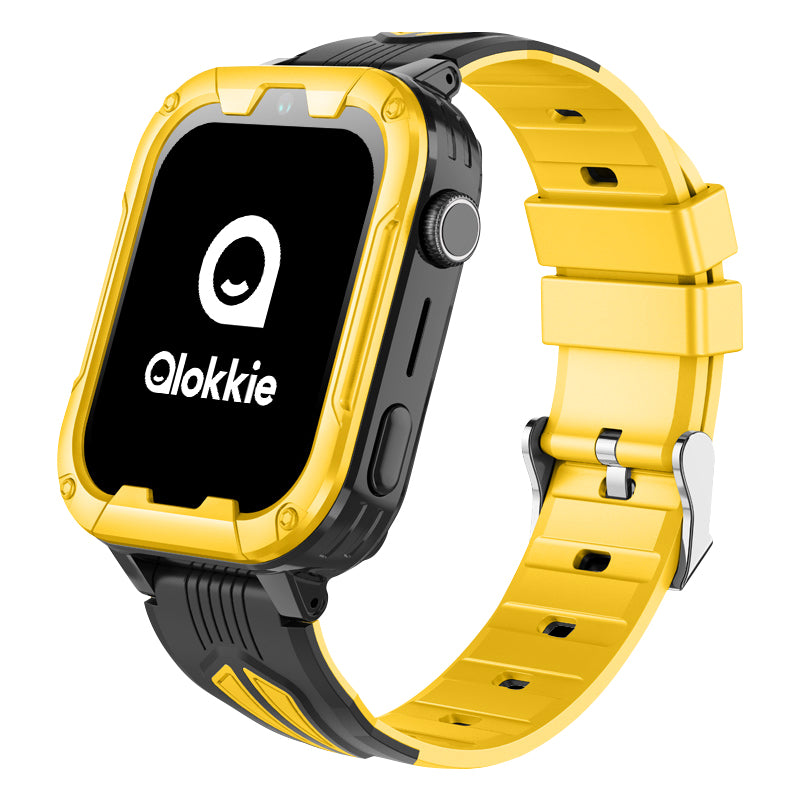 Qlokkie GPS Horloge Kind - Kiddo Play - Whatsapp - Geel