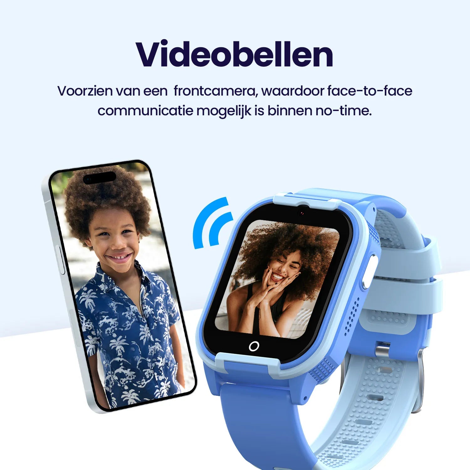 Qlokkie GPS Horloge Kind - Kiddo Lite - Blauw