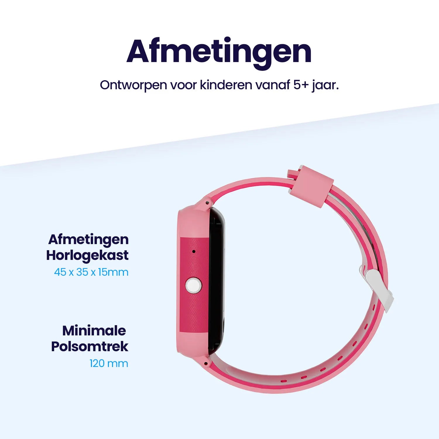 Qlokkie GPS Horloge Kind - Kiddo Slim Pro - Roze