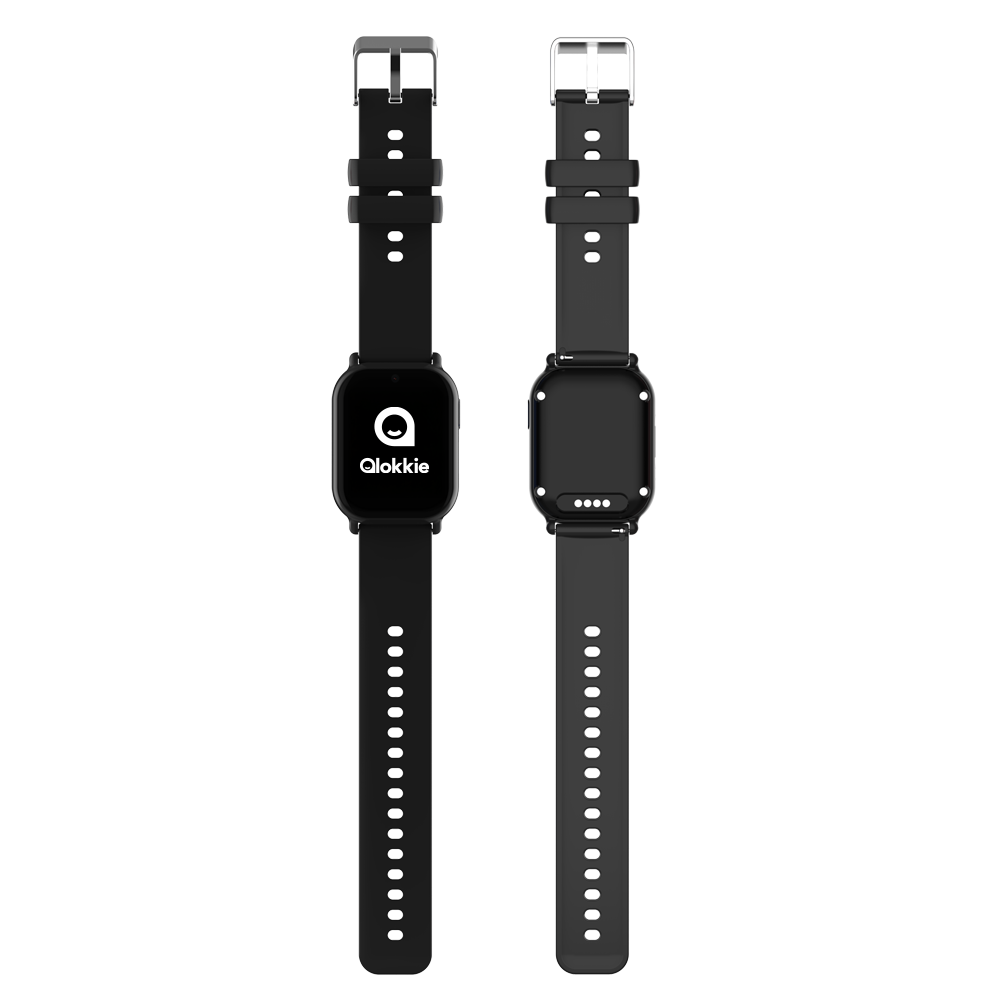 Qlokkie Kiddo Mini – Compact GPS Horloge voor Kinderen – Zwart