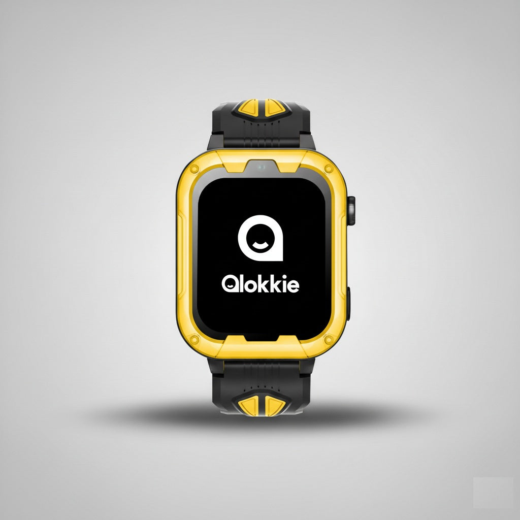 Qlokkie GPS Horloge Kind - Kiddo Play - Whatsapp - Geel