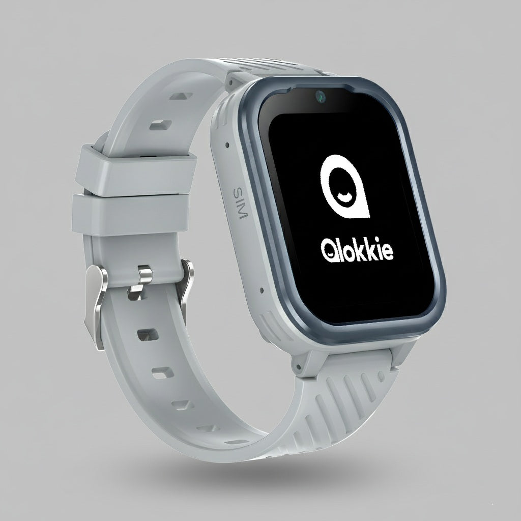 Qlokkie GPS Horloge Kind - Kiddo Pro - Whatsapp - Grijs