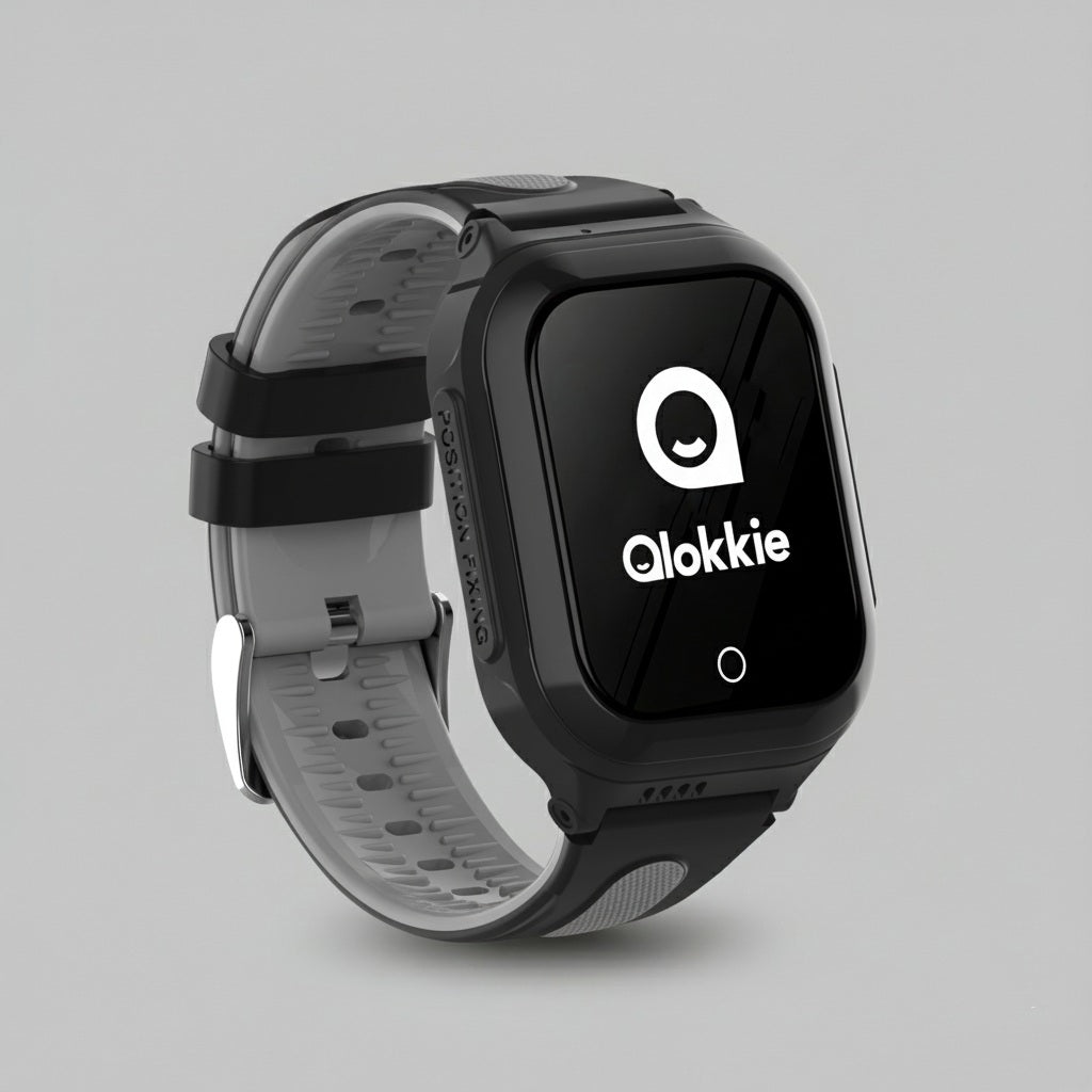 Qlokkie GPS Horloge Kind - Kiddo GO - Zwart