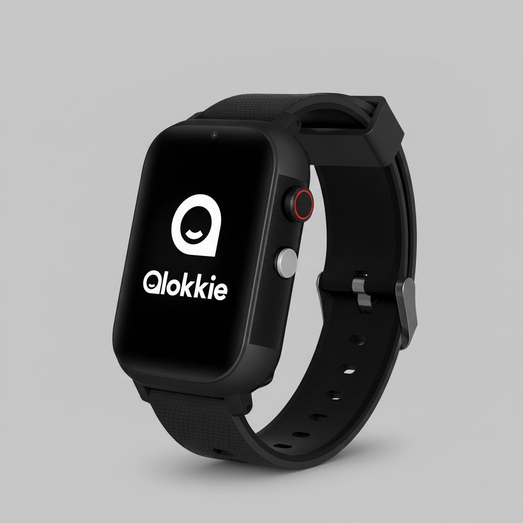 Qlokkie GPS Horloge Kind - Kiddo Slim Pro - Zwart