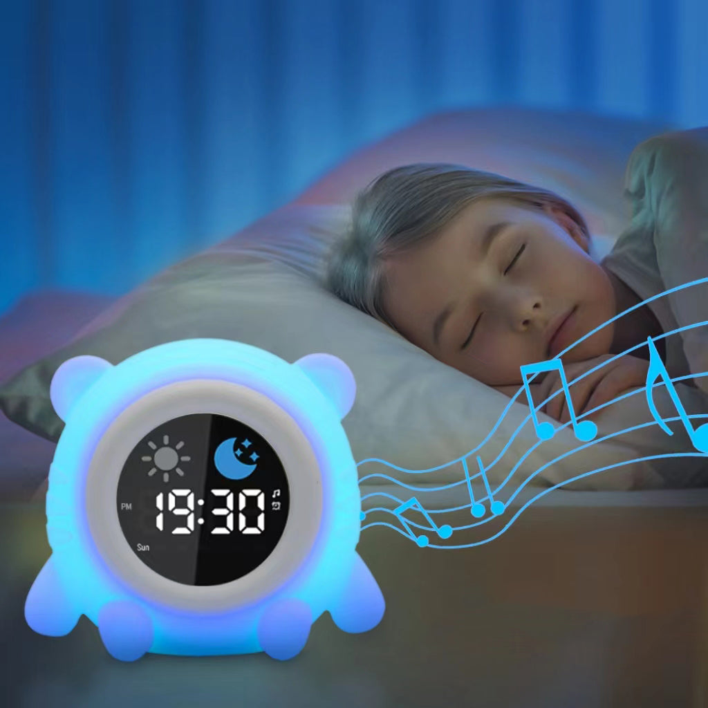 Tommy de Tijger - Slaaptrainer & Nachtlamp voor Kinderen - Met Diverse Lichtkleuren - Wit