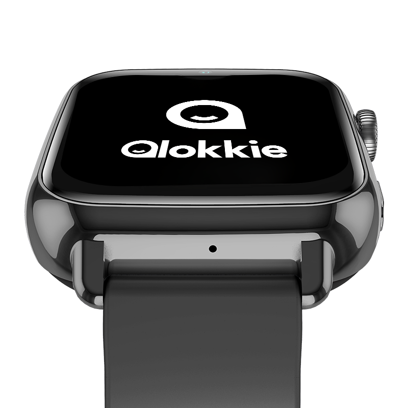 Qlokkie GPS Horloge Voor Kinderen - Kiddo Explore - Whatsapp - Zwart