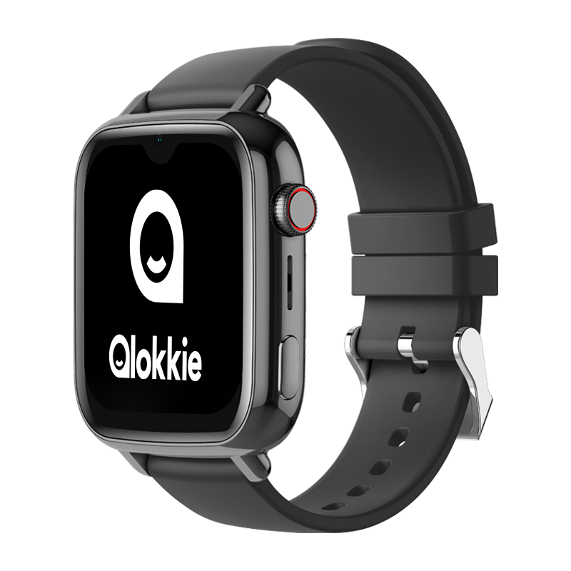 Qlokkie GPS Horloge Voor Kinderen - Kiddo Explore - Whatsapp - Zwart