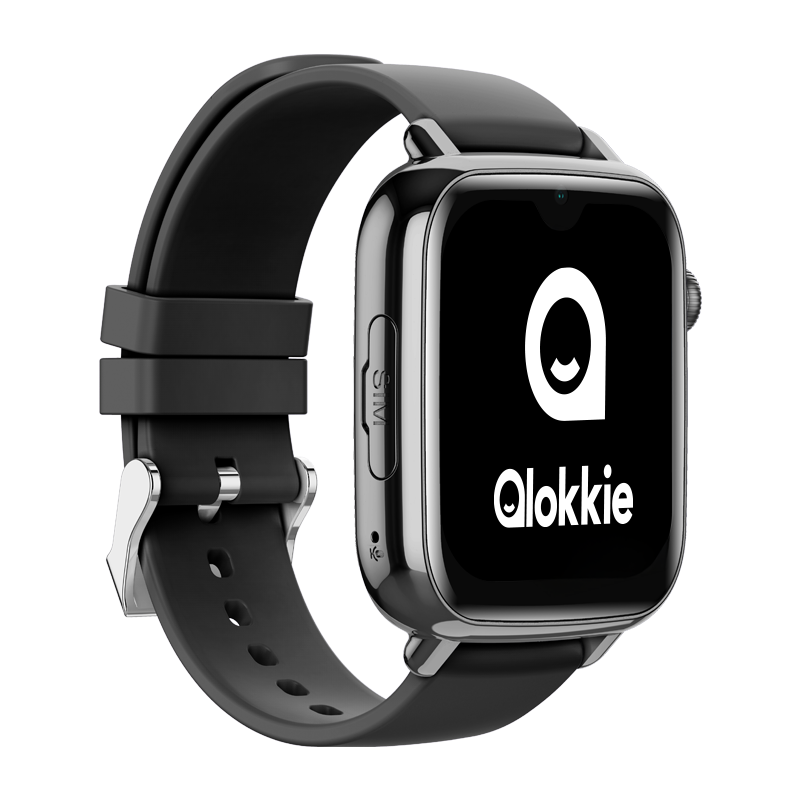 Qlokkie GPS Horloge Kind - Kiddo Explore - Whatsapp - Zwart