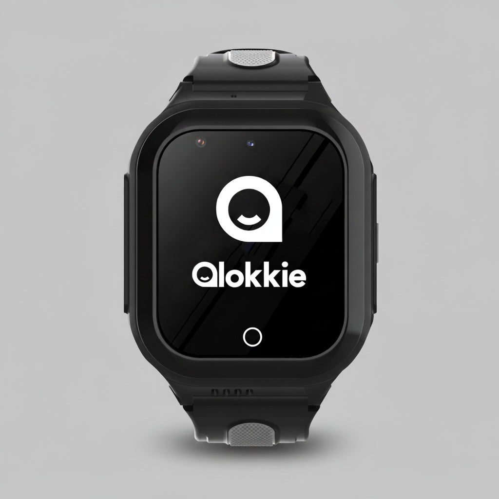 Qlokkie GPS Horloge Kind - Kiddo GO - Zwart