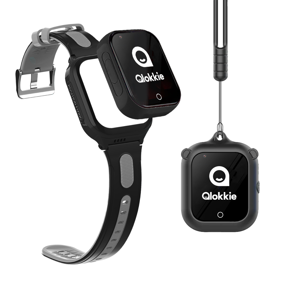 Qlokkie GPS Horloge Kind - Kiddo GO+ - Zwart