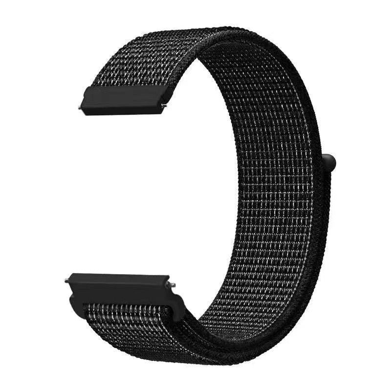 Horlogeband Klittenband- 20MM - Zwart