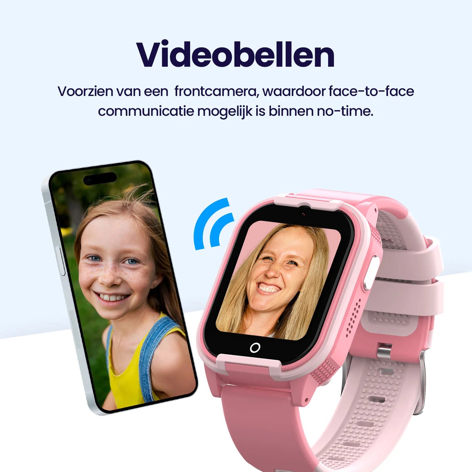 Qlokkie GPS Horloge Kind - Kiddo Lite - Roze