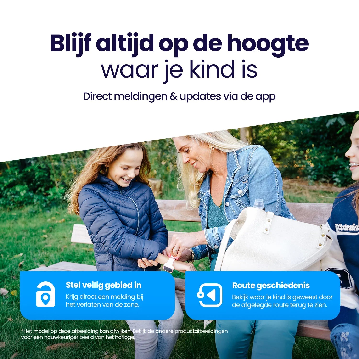 Qlokkie GPS Horloge Kind - Kiddo Lite - Roze