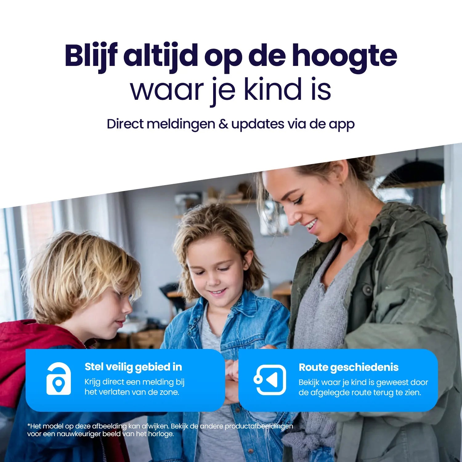 Qlokkie GPS Horloge Kind - Kiddo Slim Pro - Roze