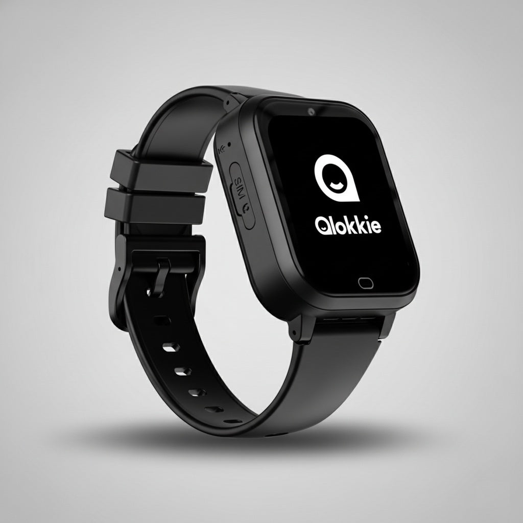 Qlokkie GPS Horloge Kind - Kiddo Next - Whatsapp - Zwart