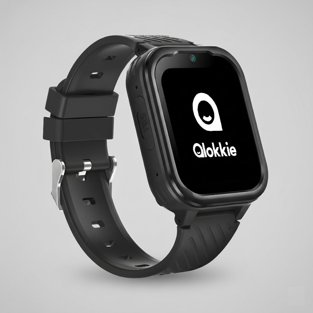 hananokotje•*¨*•.¸♬︎ Qlokkie GPS Horloge Kind - Kiddo Pro - Whatsapp - Zwart